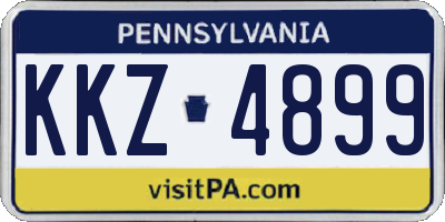 PA license plate KKZ4899