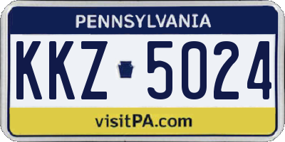 PA license plate KKZ5024