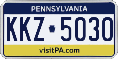 PA license plate KKZ5030
