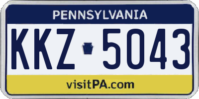 PA license plate KKZ5043