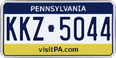 PA license plate KKZ5044