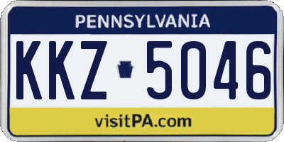 PA license plate KKZ5046