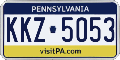 PA license plate KKZ5053