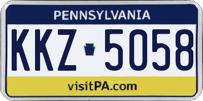 PA license plate KKZ5058