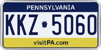 PA license plate KKZ5060