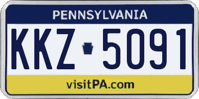 PA license plate KKZ5091