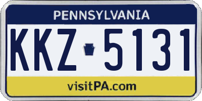 PA license plate KKZ5131