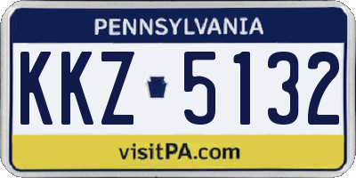 PA license plate KKZ5132