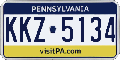 PA license plate KKZ5134