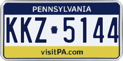 PA license plate KKZ5144