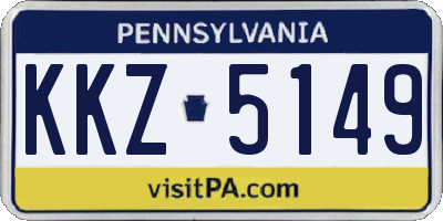 PA license plate KKZ5149