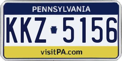 PA license plate KKZ5156