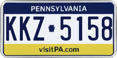 PA license plate KKZ5158