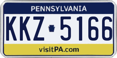 PA license plate KKZ5166
