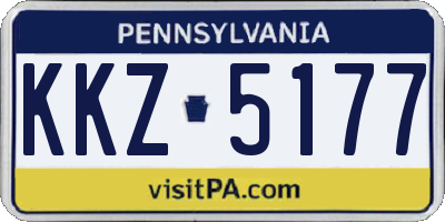 PA license plate KKZ5177