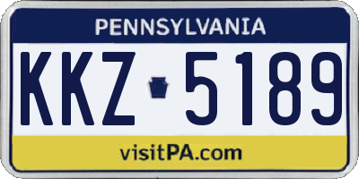 PA license plate KKZ5189