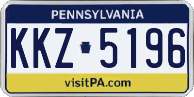 PA license plate KKZ5196