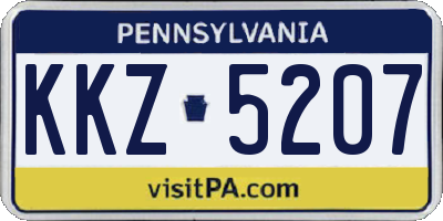 PA license plate KKZ5207
