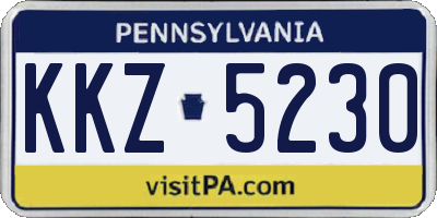 PA license plate KKZ5230