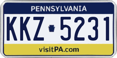 PA license plate KKZ5231