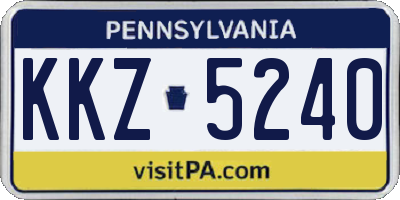 PA license plate KKZ5240