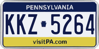 PA license plate KKZ5264