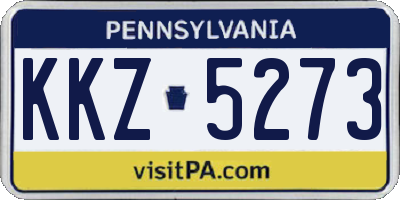 PA license plate KKZ5273
