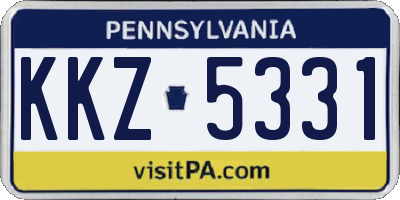 PA license plate KKZ5331