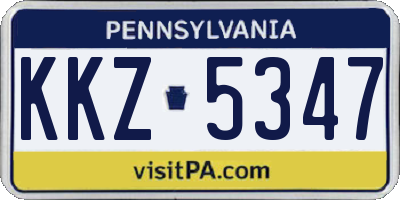 PA license plate KKZ5347