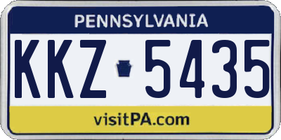 PA license plate KKZ5435