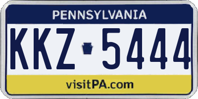 PA license plate KKZ5444