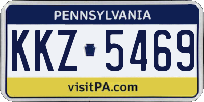 PA license plate KKZ5469