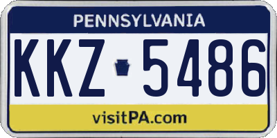 PA license plate KKZ5486
