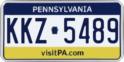 PA license plate KKZ5489