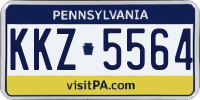 PA license plate KKZ5564