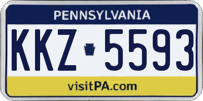 PA license plate KKZ5593