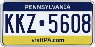 PA license plate KKZ5608