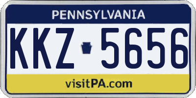 PA license plate KKZ5656