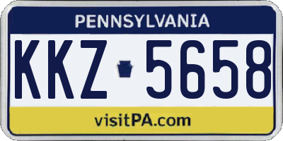 PA license plate KKZ5658