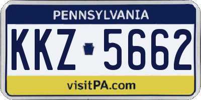 PA license plate KKZ5662