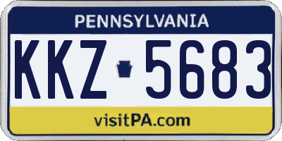 PA license plate KKZ5683
