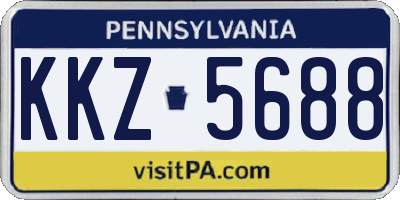 PA license plate KKZ5688