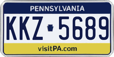 PA license plate KKZ5689