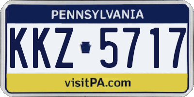 PA license plate KKZ5717