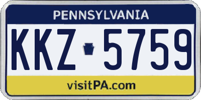 PA license plate KKZ5759