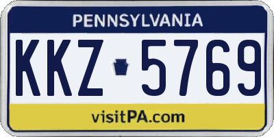 PA license plate KKZ5769