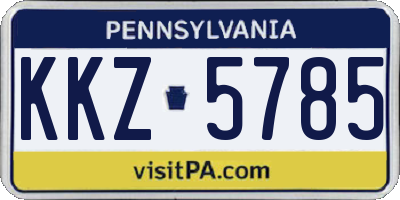 PA license plate KKZ5785