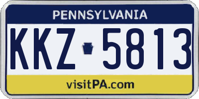 PA license plate KKZ5813