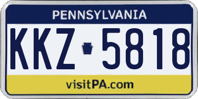 PA license plate KKZ5818