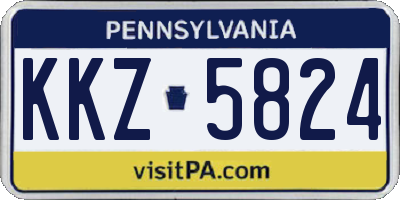 PA license plate KKZ5824